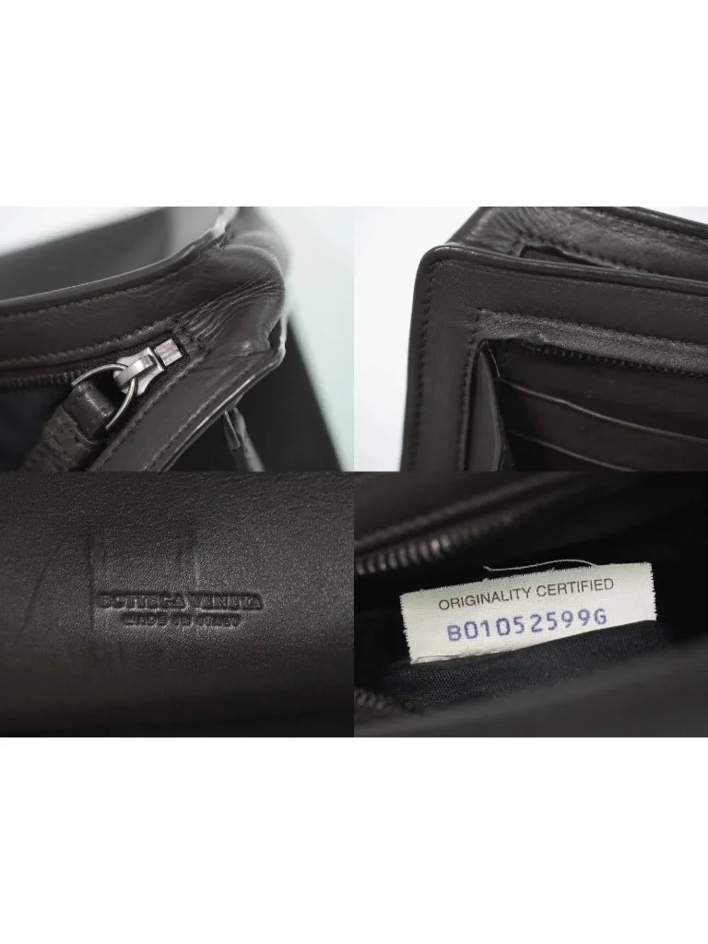 Bottega Veneta Intrecciato Continental Wallet Clutch Leather Brown